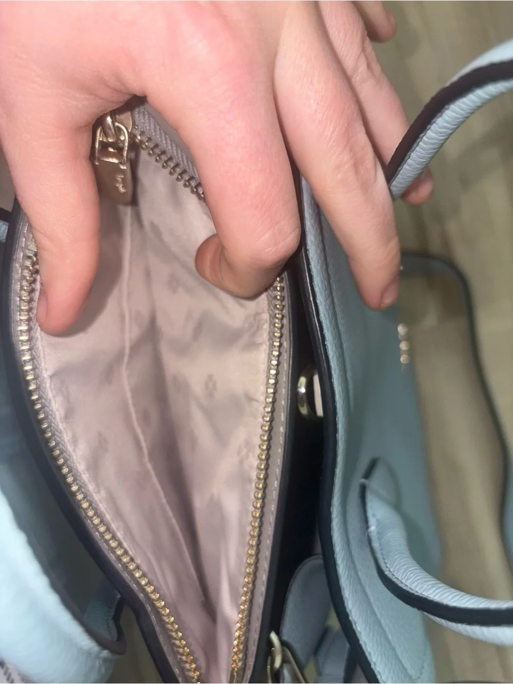 kate spade New York Knott Satchel Powder Blue with Crossbody Strap